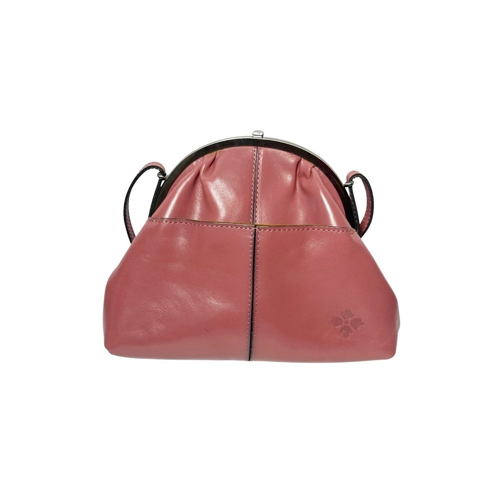 PATRICIA NASH Silvia Frame Bag Dusty Rose Leather‎ & Knit Kiss Lock Crossbody